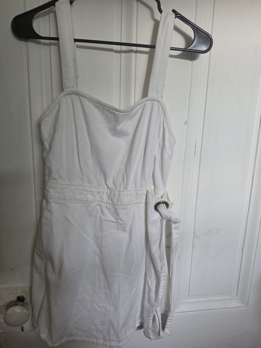 Sincerely Jules White Sleeveless Belted Mini Dress